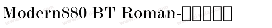 Modern880 BT Roman字体转换